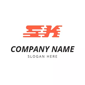 Letter Logo Abstract Information Letter S K logo design
