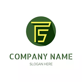 Letter Logo Circle Stereoscopic Letter T S logo design
